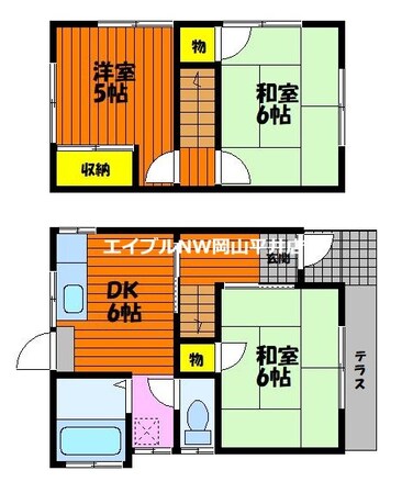 益野町貸家Aの物件間取画像